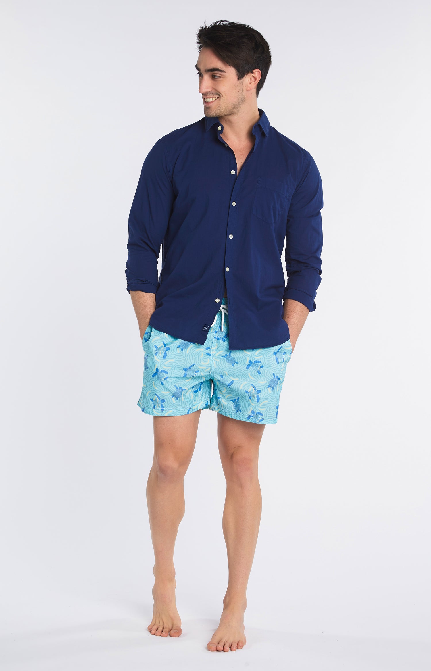 Chemise unie Homme Vert 13
