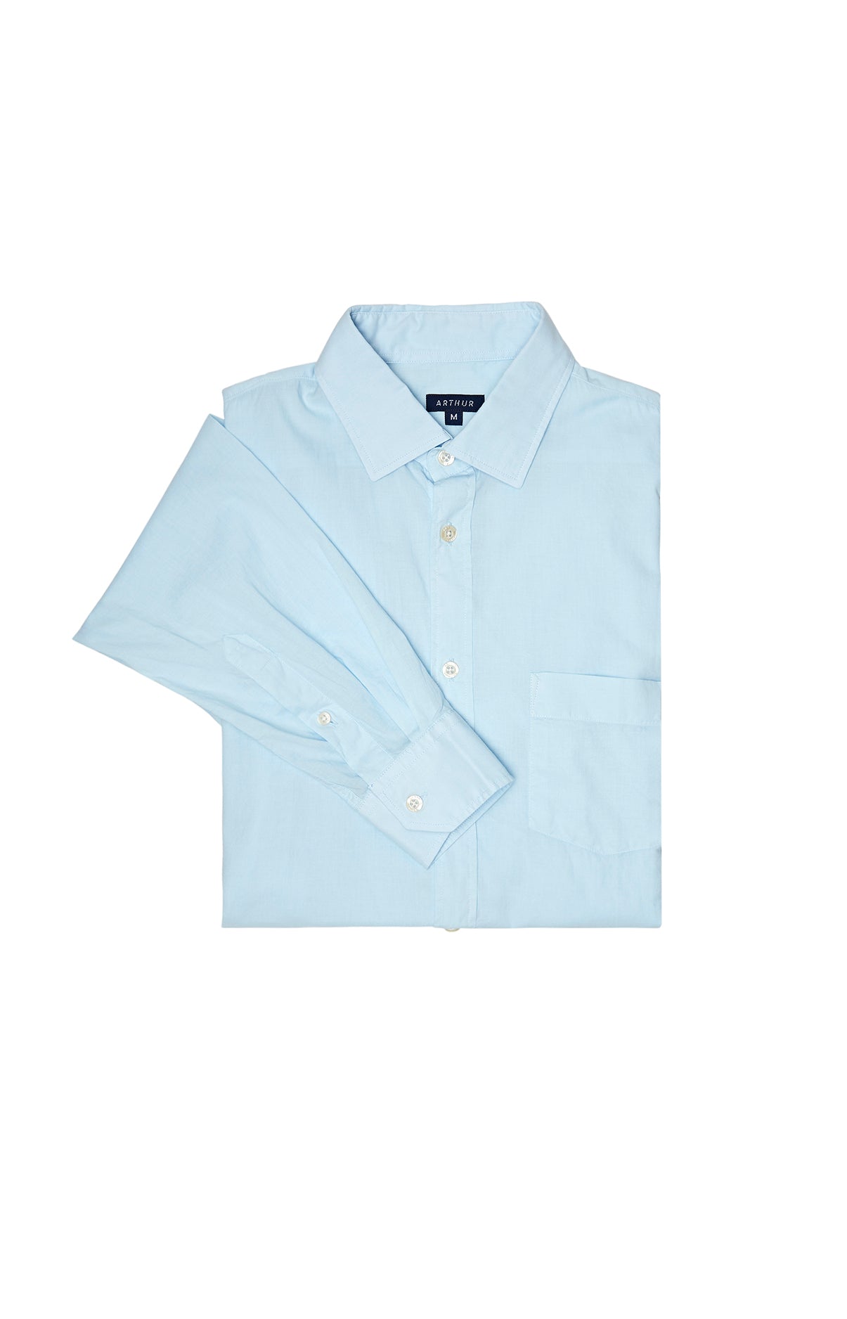 Chemise Homme Voile de Coton Bleu 3