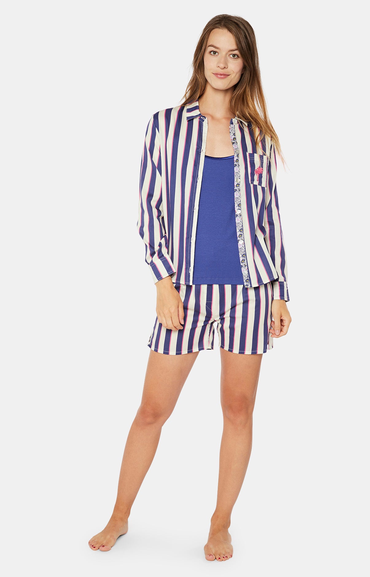 Débardeur Femme Fines Bretelles Bleu 9