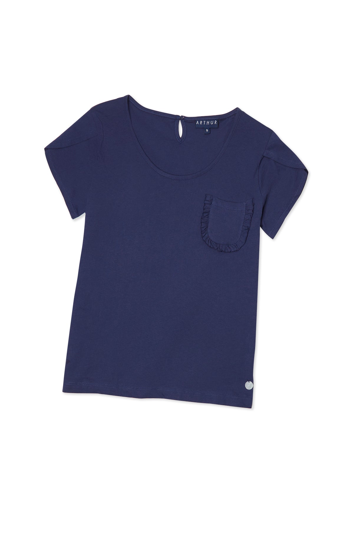 Tee-shirt uni Femme Marine 10