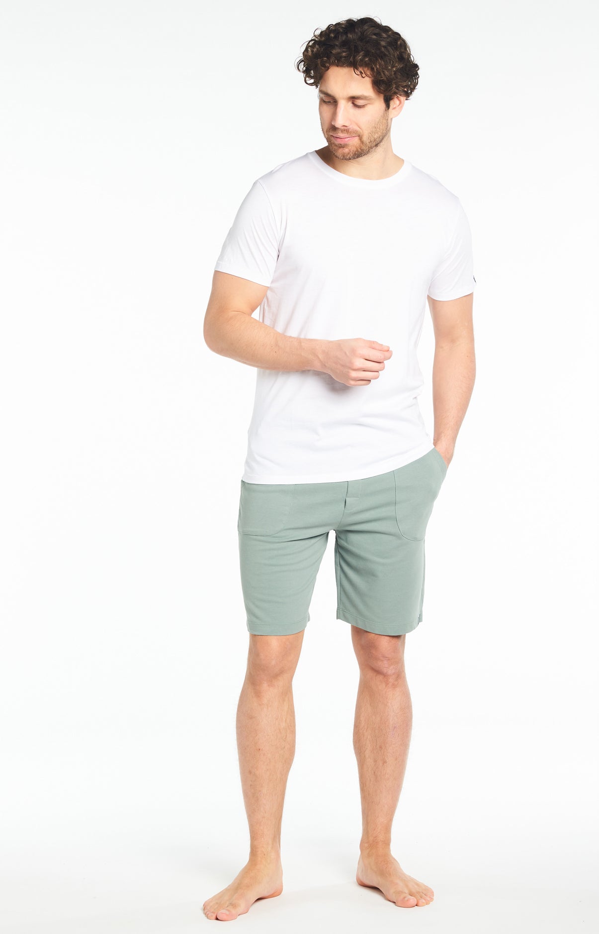 Short Homme uni Vert 5