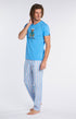 Pyjama long Teddy Homme Bleu 1