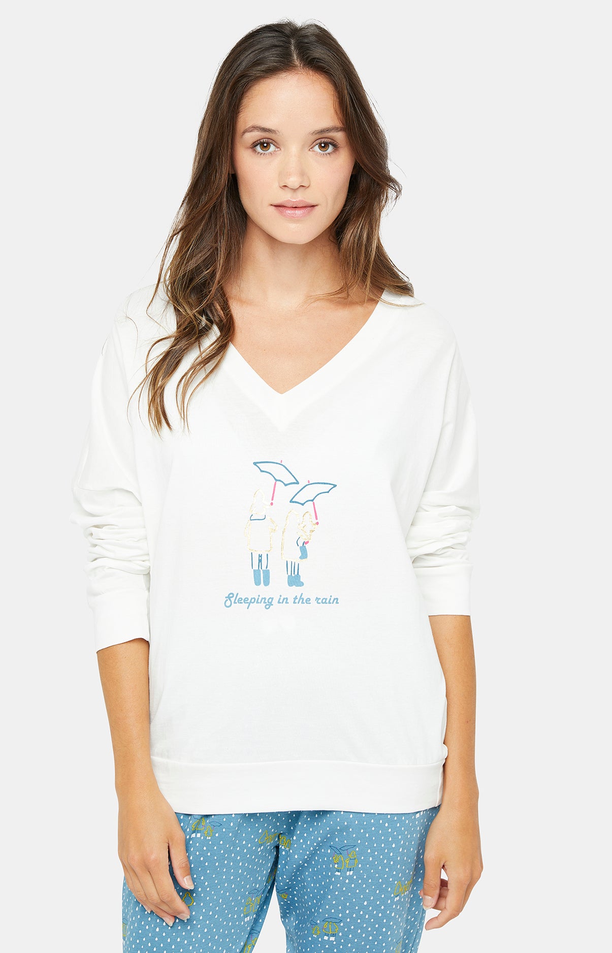 Pyjama long Femme Rain Bleu 17