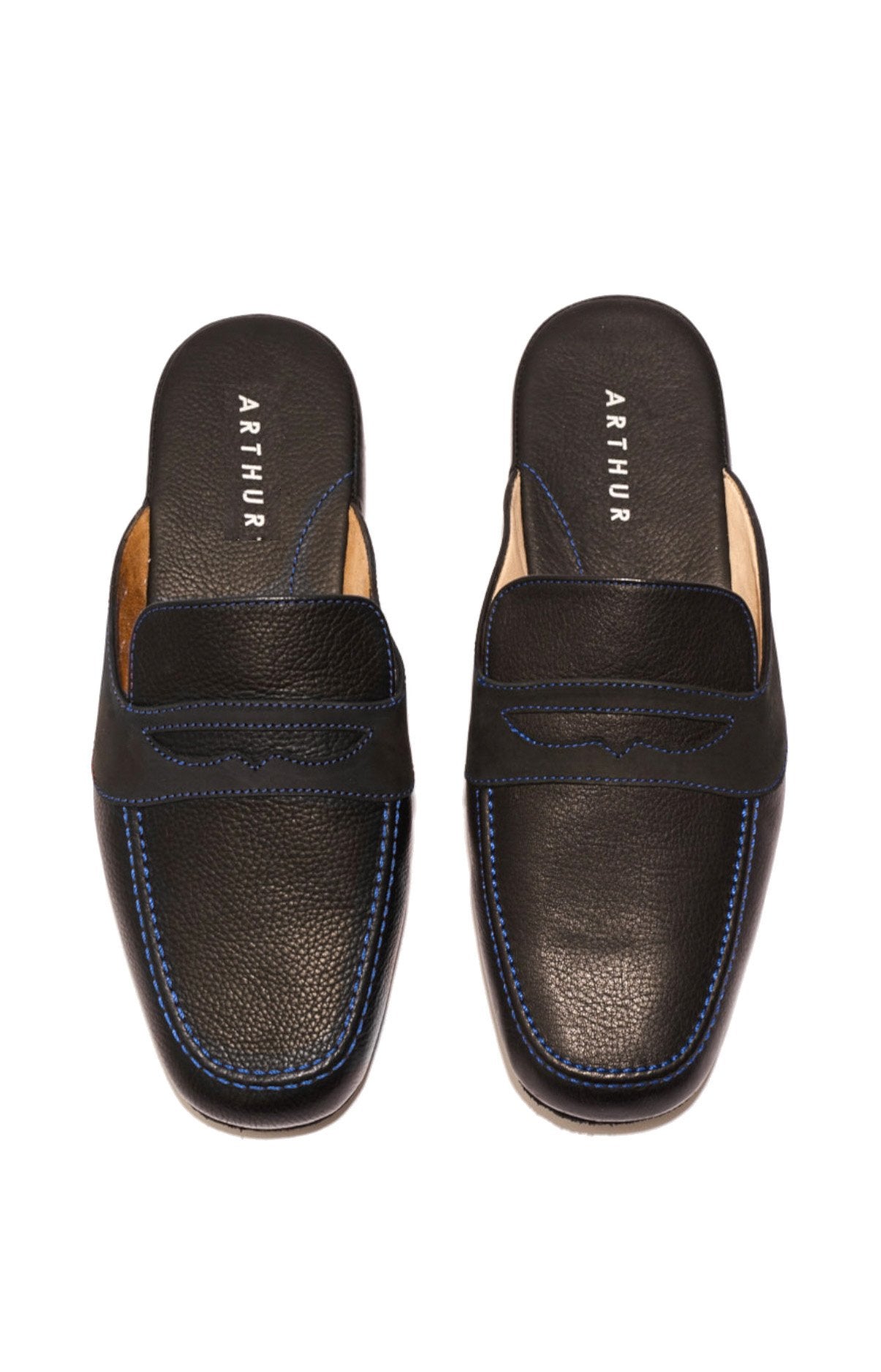 Chaussons Homme Cuir Tradi Noir 2