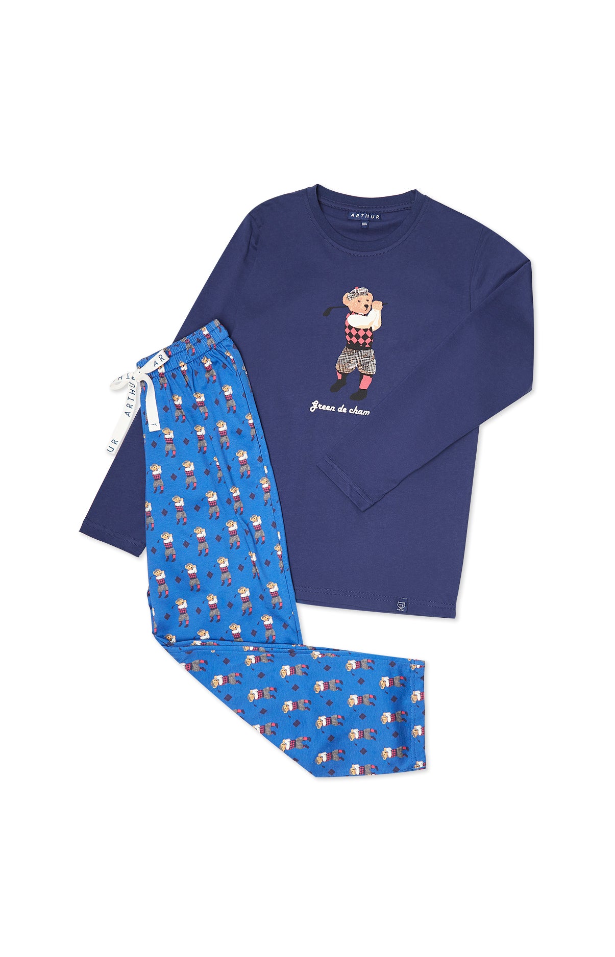 Pyjama long Enfant Teddy Bleu 3