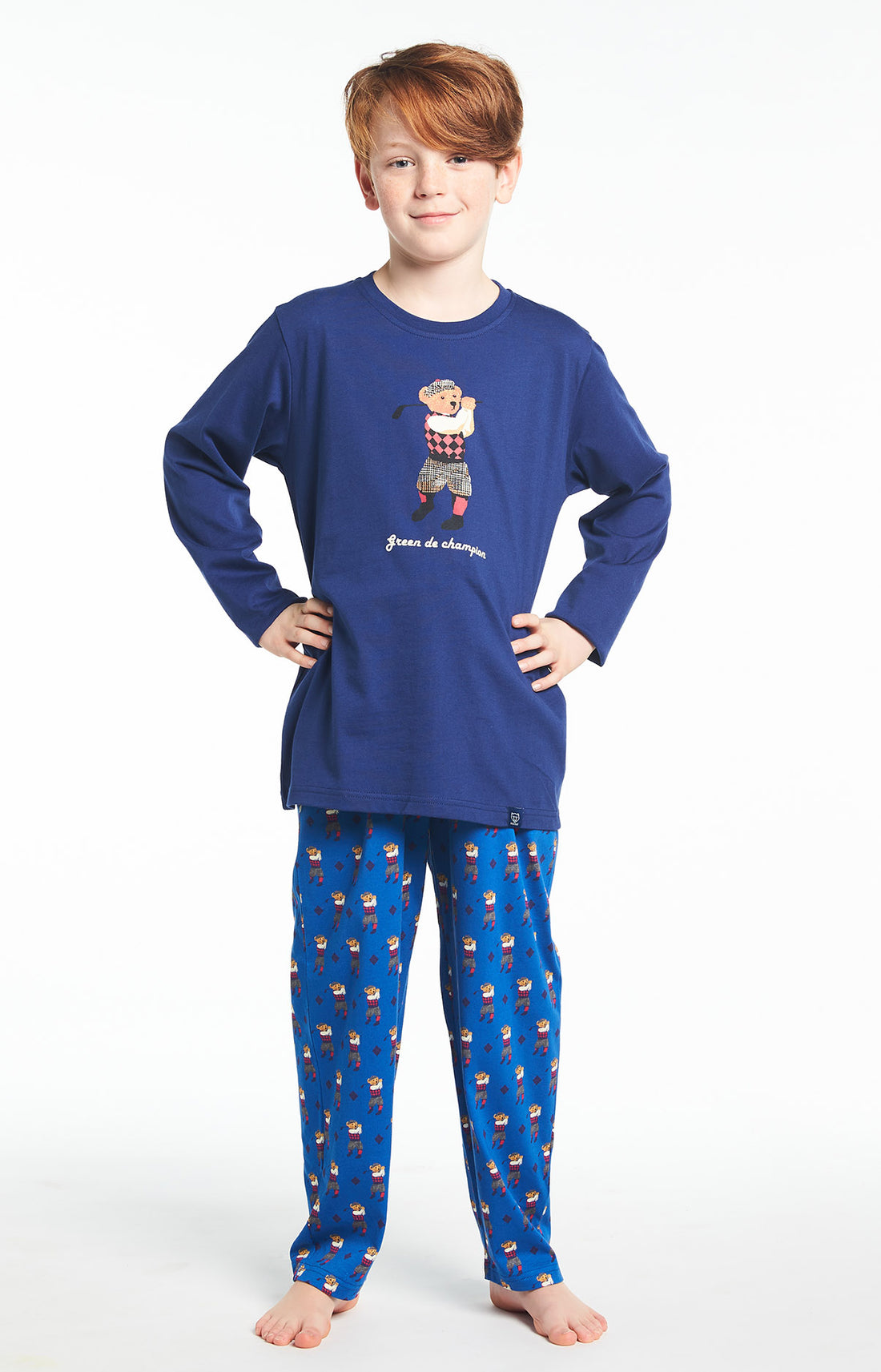 Pyjama long Enfant Teddy Bleu 1