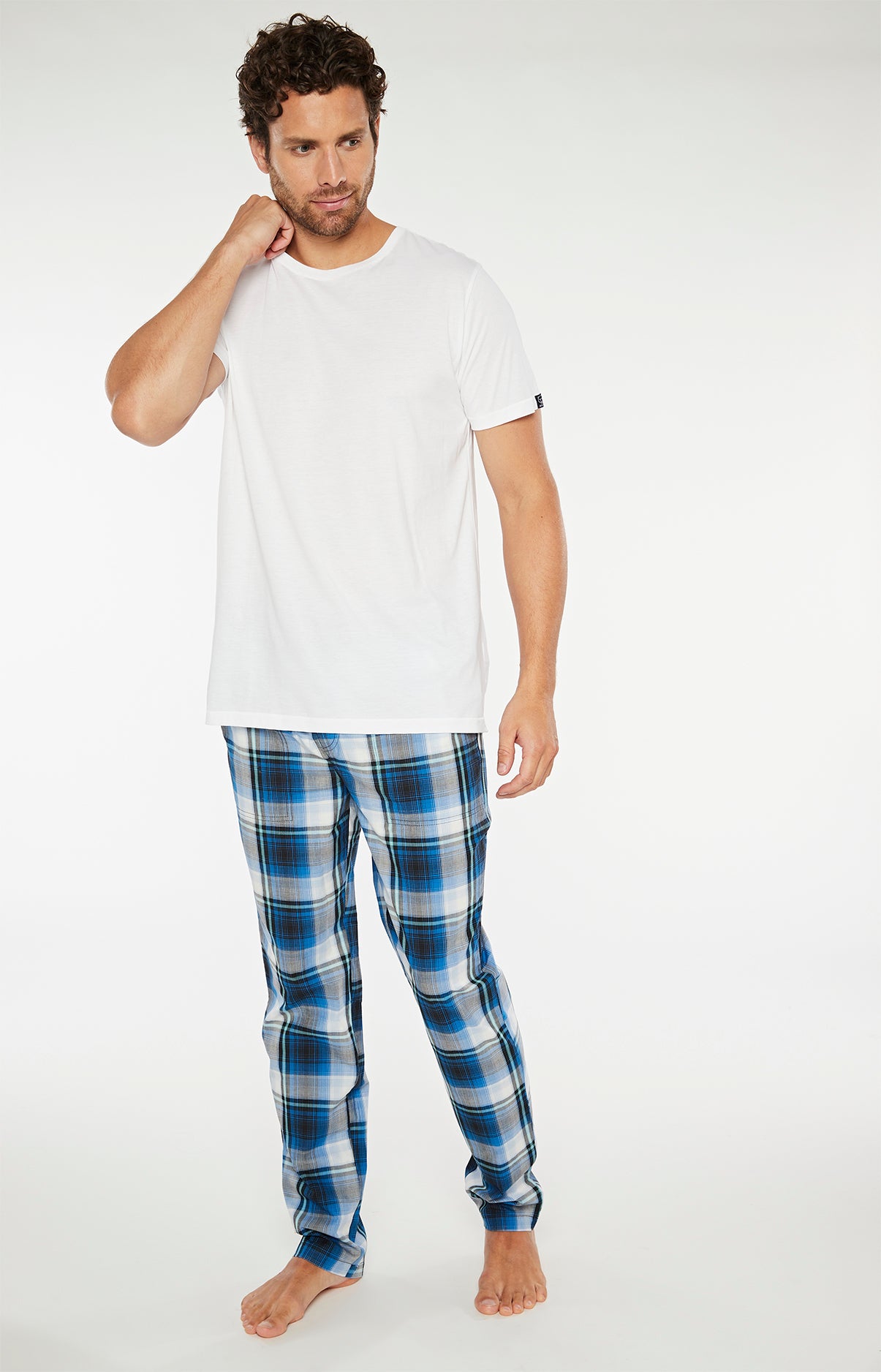 Pantalon Homme 917 carreaux Bleu 1