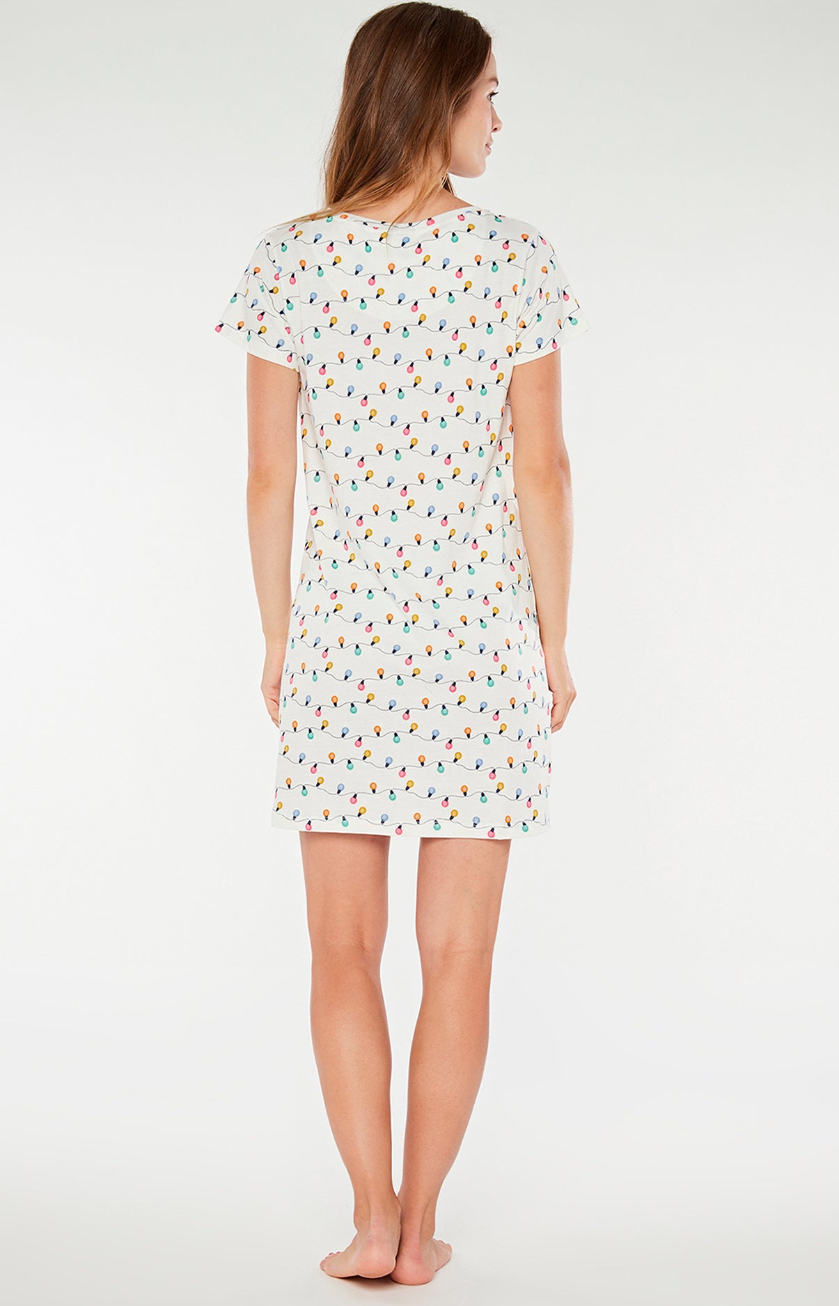 Chemise de Nuit Femme Ampoule Blanc et Ivoire 5