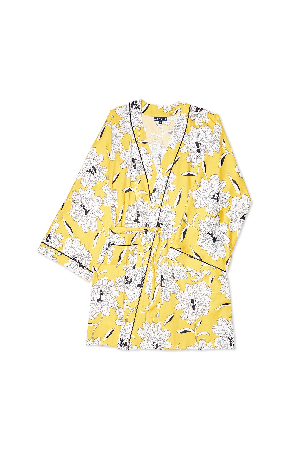 Kimono Femme Simone Jaune 3