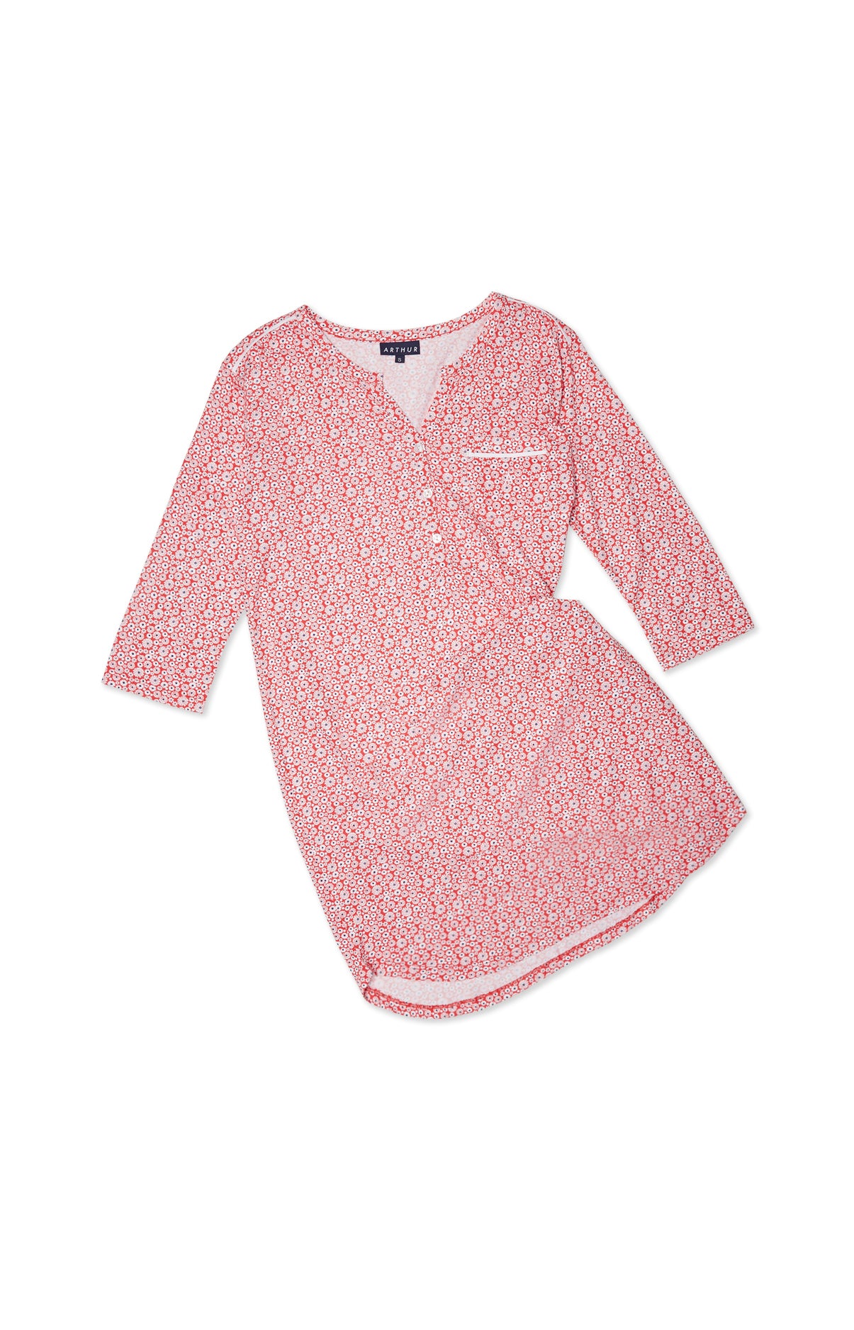 Chemise de nuit Femme Marguerite Rouge 3