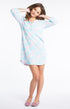 Chemise de nuit Femme Palme Bleu 1