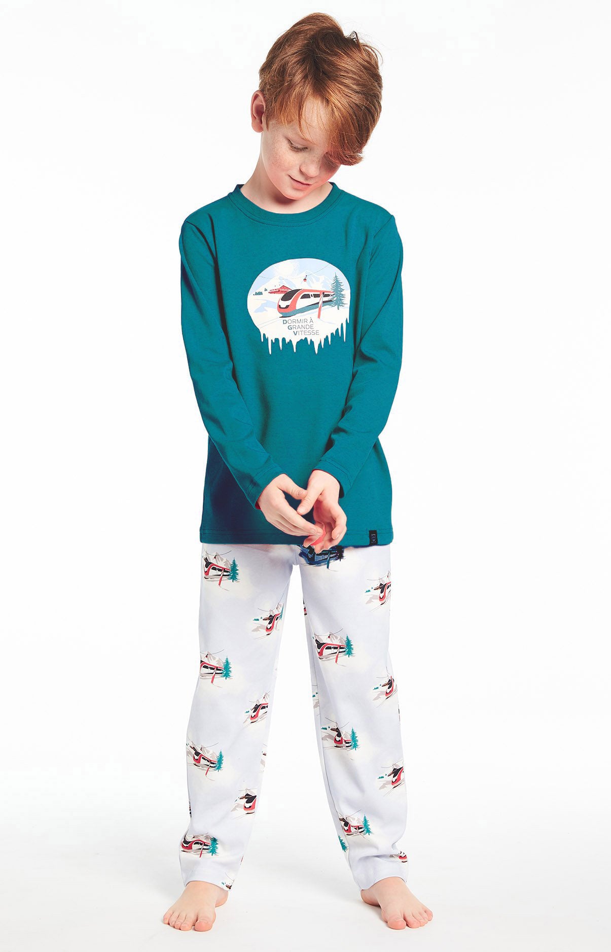 Pyjama long Enfant Dormir à grande vitesse Bleu 4