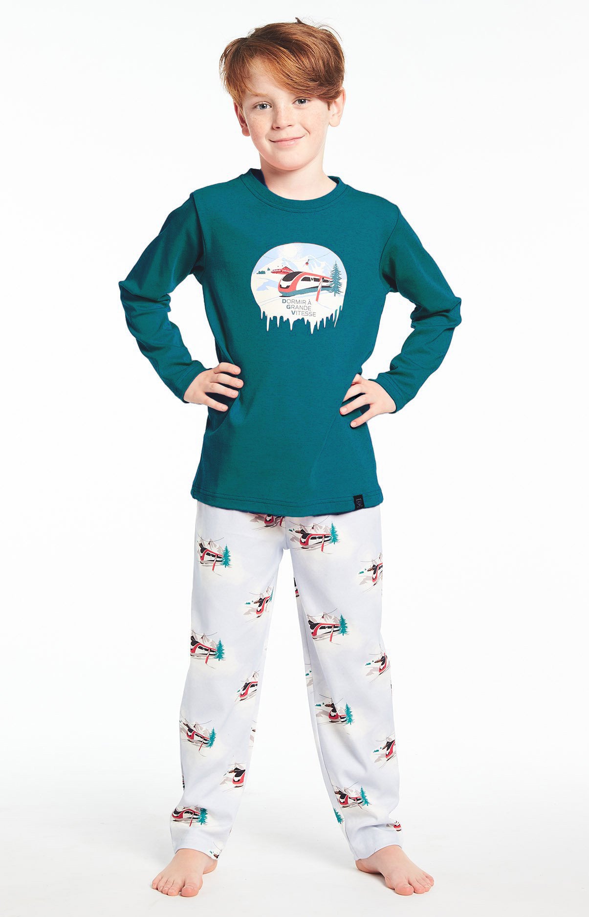 Pyjama long Enfant Dormir à grande vitesse Bleu 2