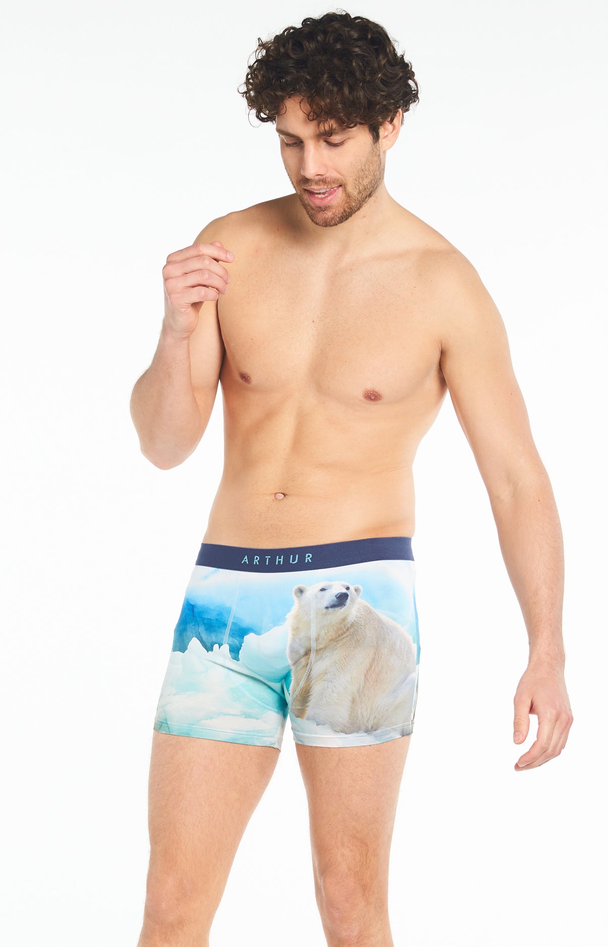 Boxer Homme Banquise Bleu 4