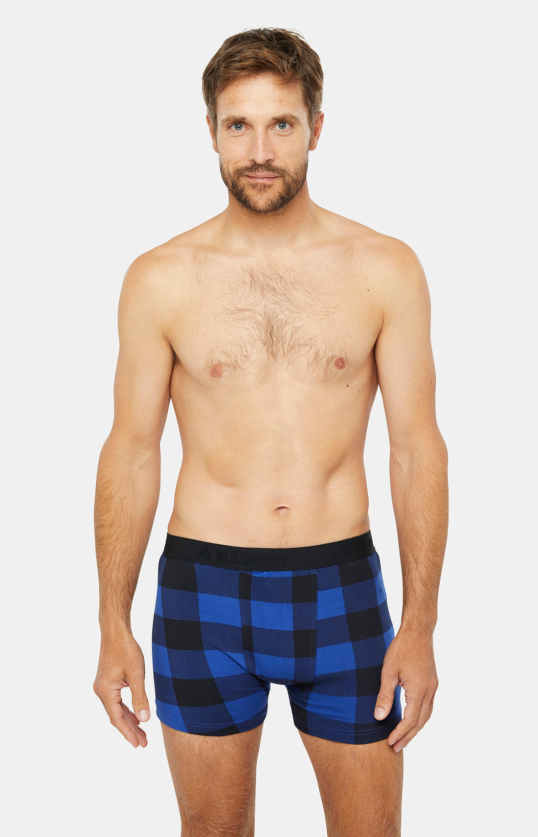 Boxer Homme Big vichy Marine 1