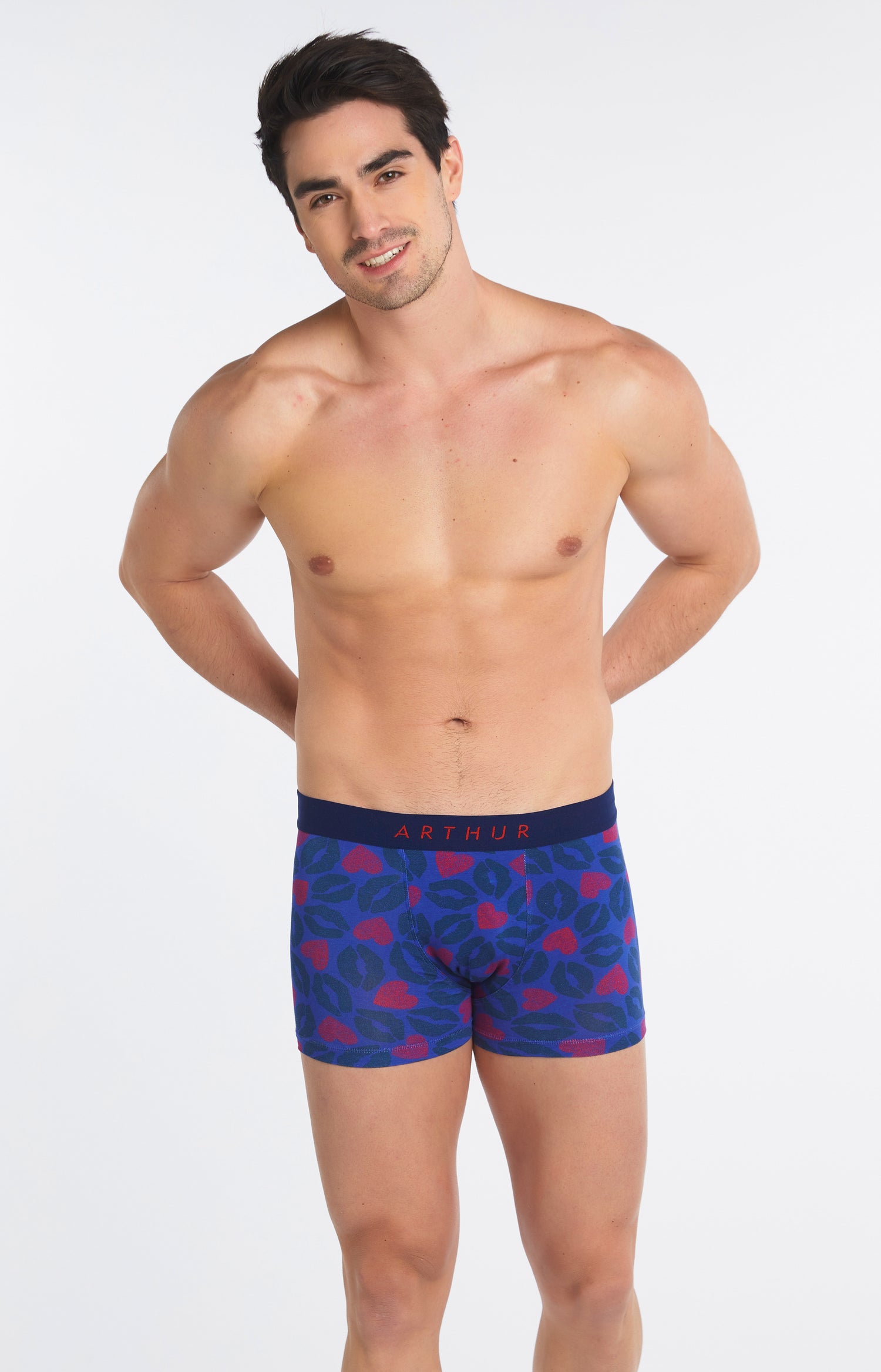 Boxer Homme Bisous Marine 1
