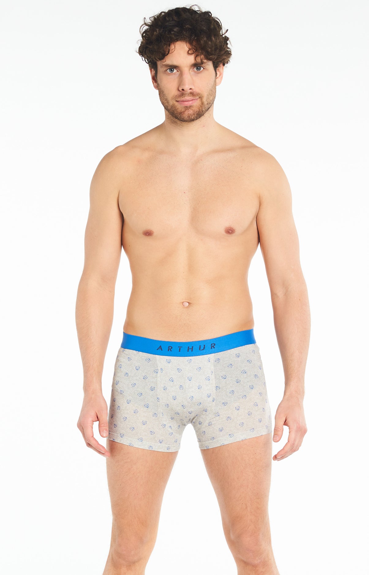 Boxer Homme Logo Gris 2