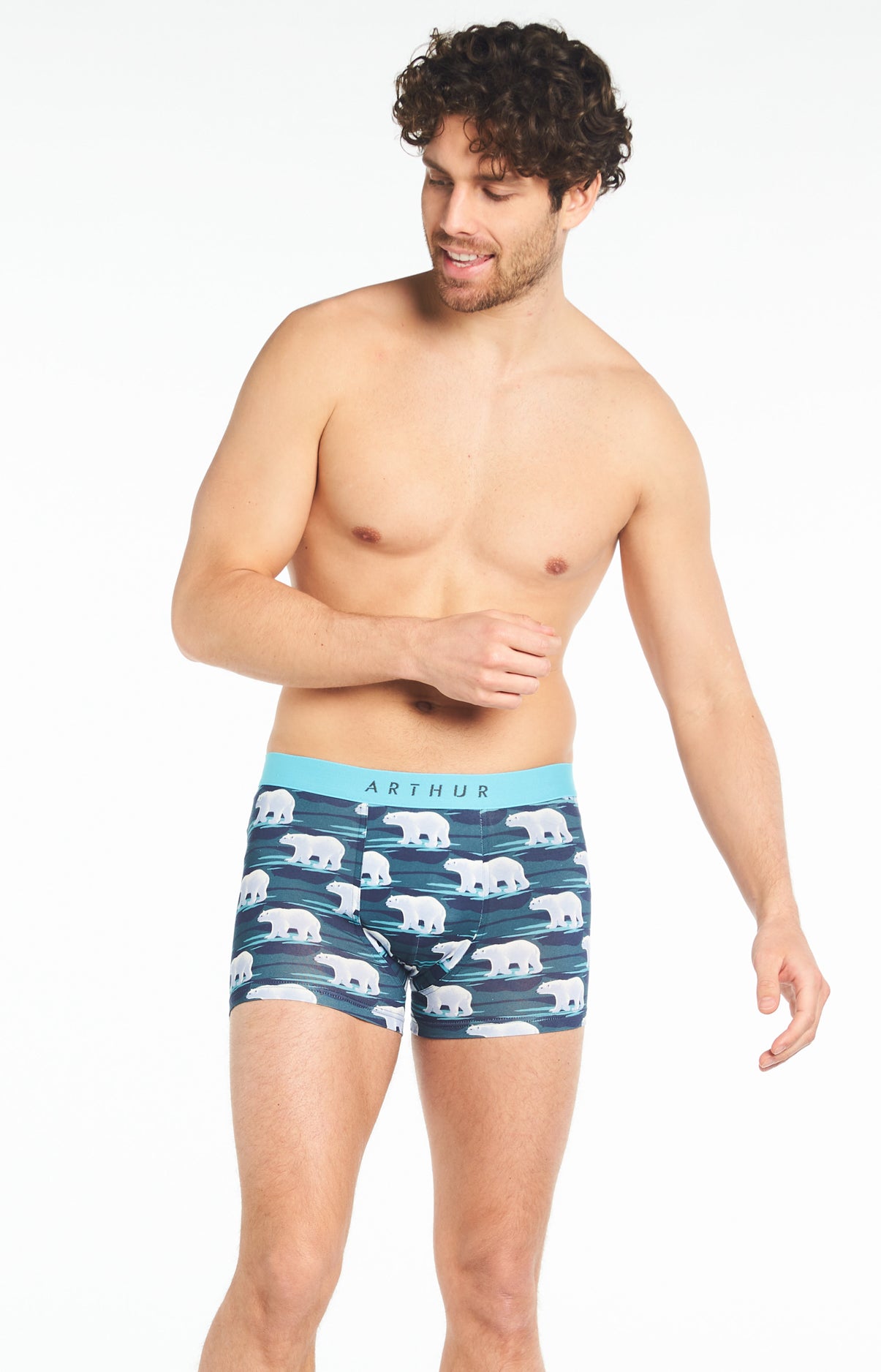 Boxer Homme Ours Bleu 1