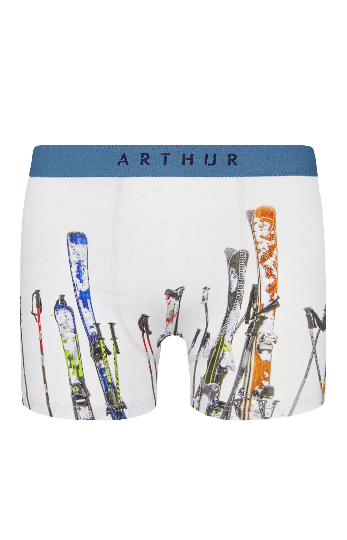 Boxer Homme Ski Blanc et Ivoire 3