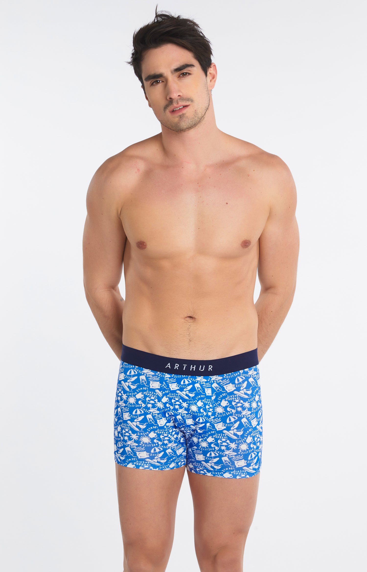 Boxer Homme Symbole Bleu 2