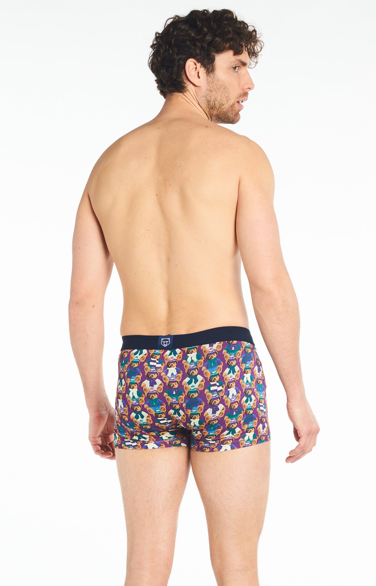 Boxer Homme Teddy Violet et Bordeaux 5