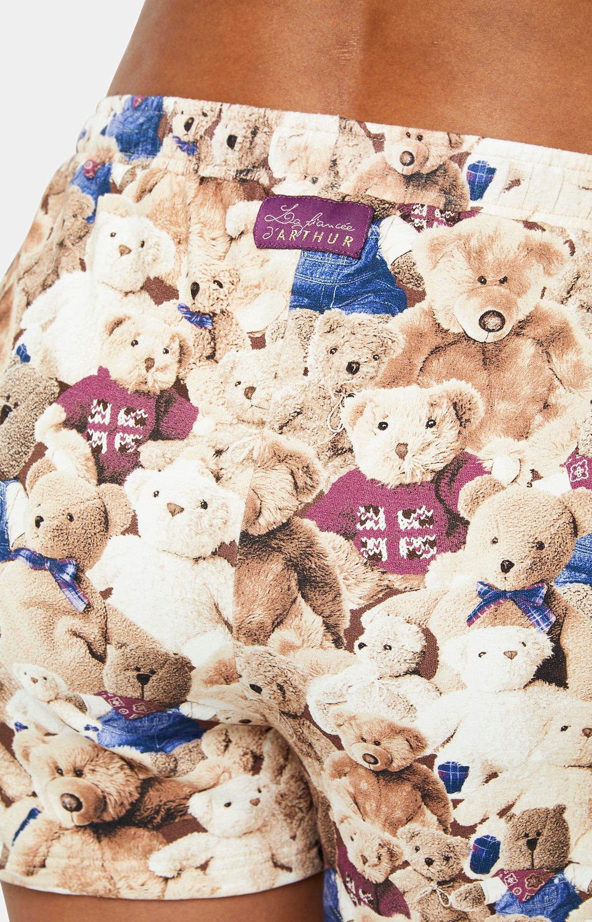 Short Femme Teddy Beige et Marron 5