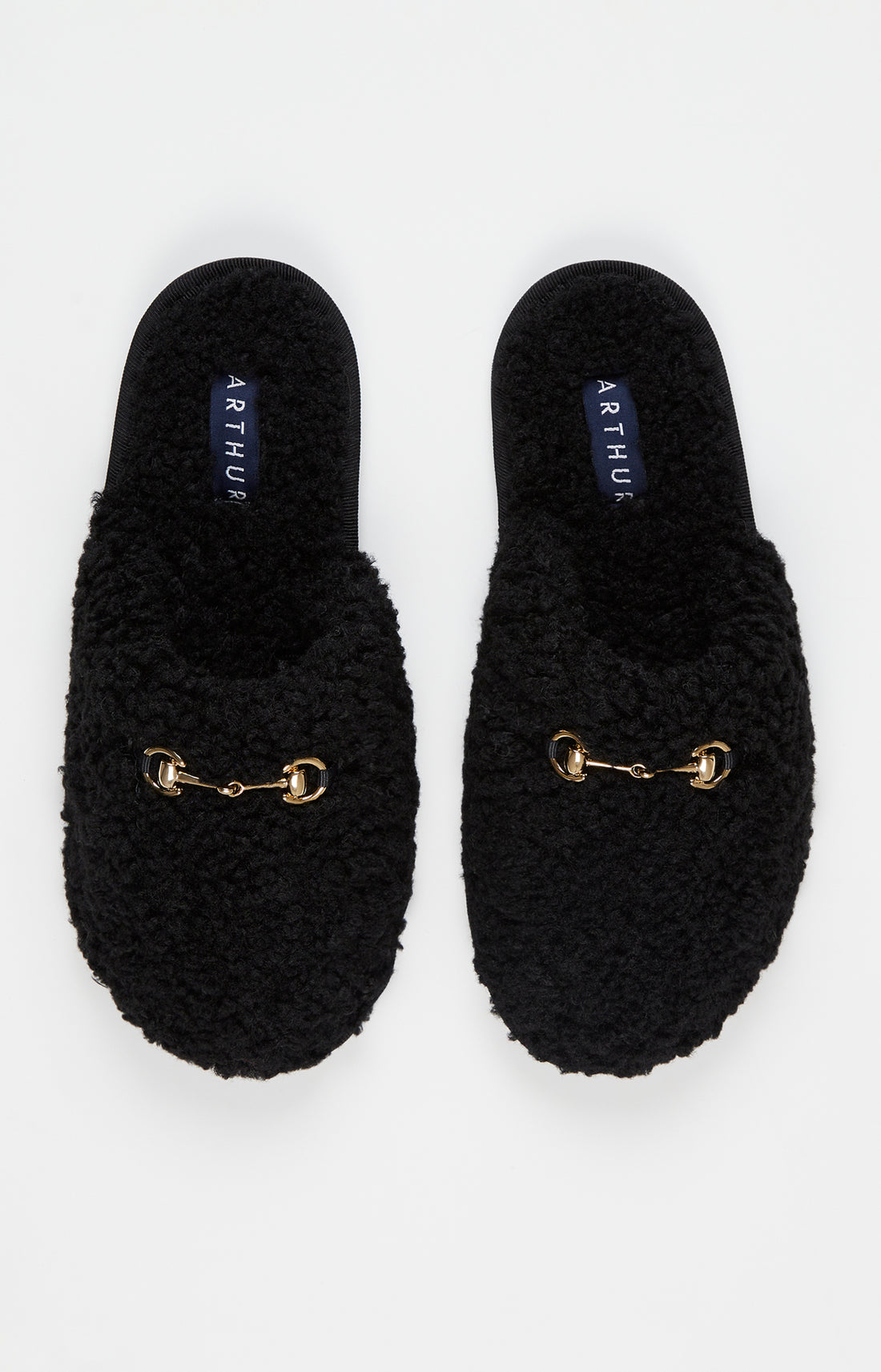 Mules Femme Polaire Unies Noir 4