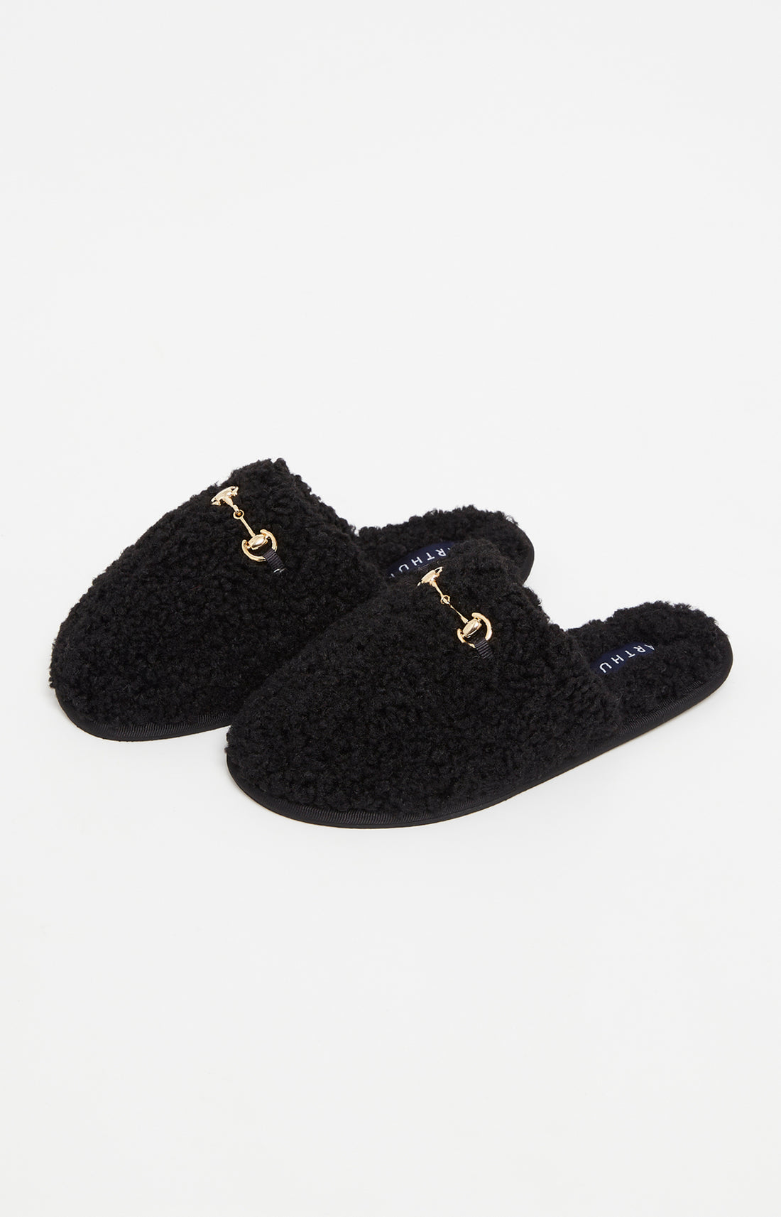 Mules Femme Polaire Unies Noir 3