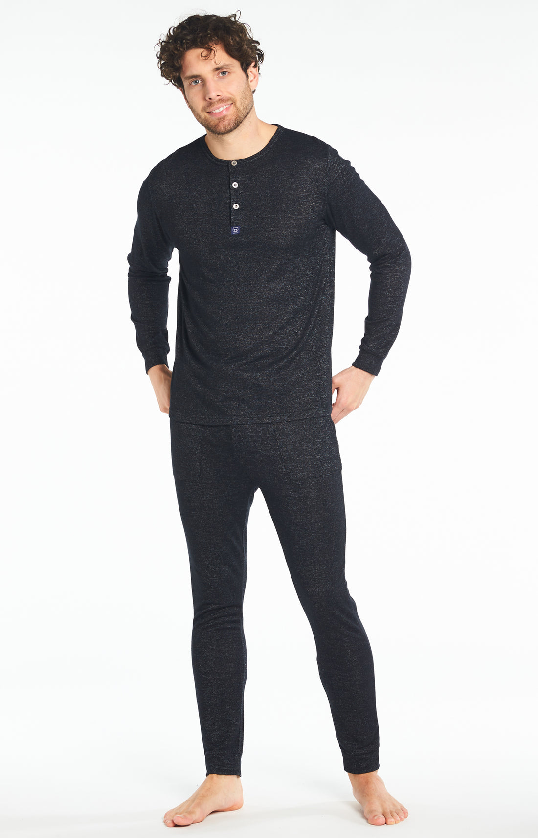 Pyjama long Homme Uni Gris 1