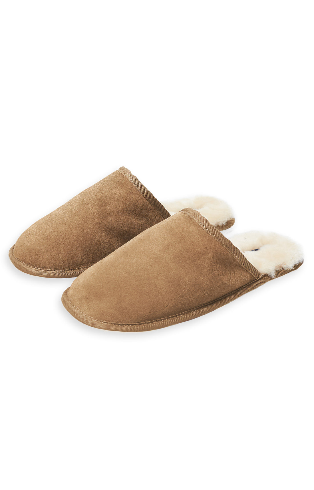 Mules Homme Laine et Daim Beige et Marron 1