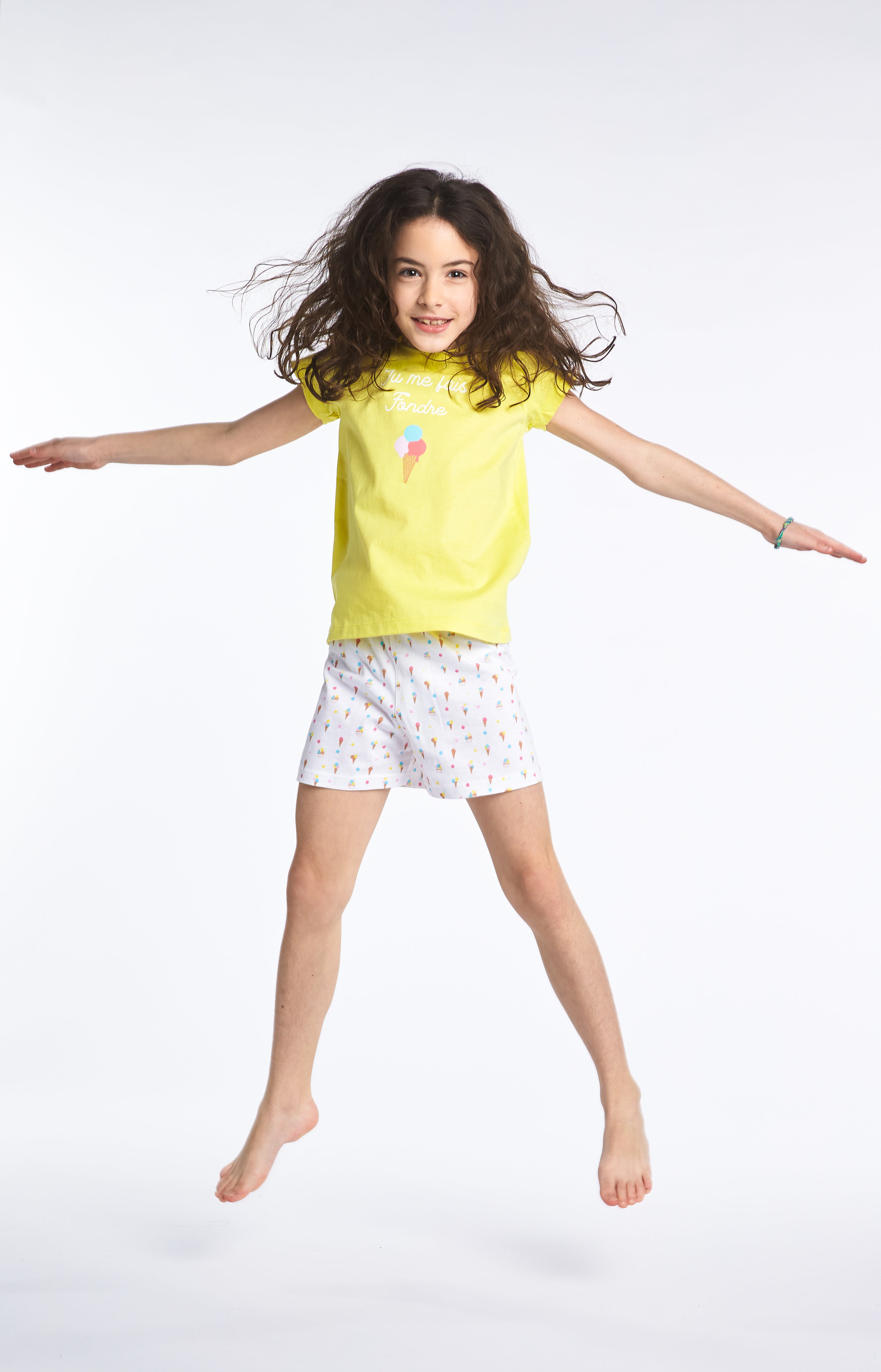 Pyjama court Enfant Icecream Blanc et Ivoire 4