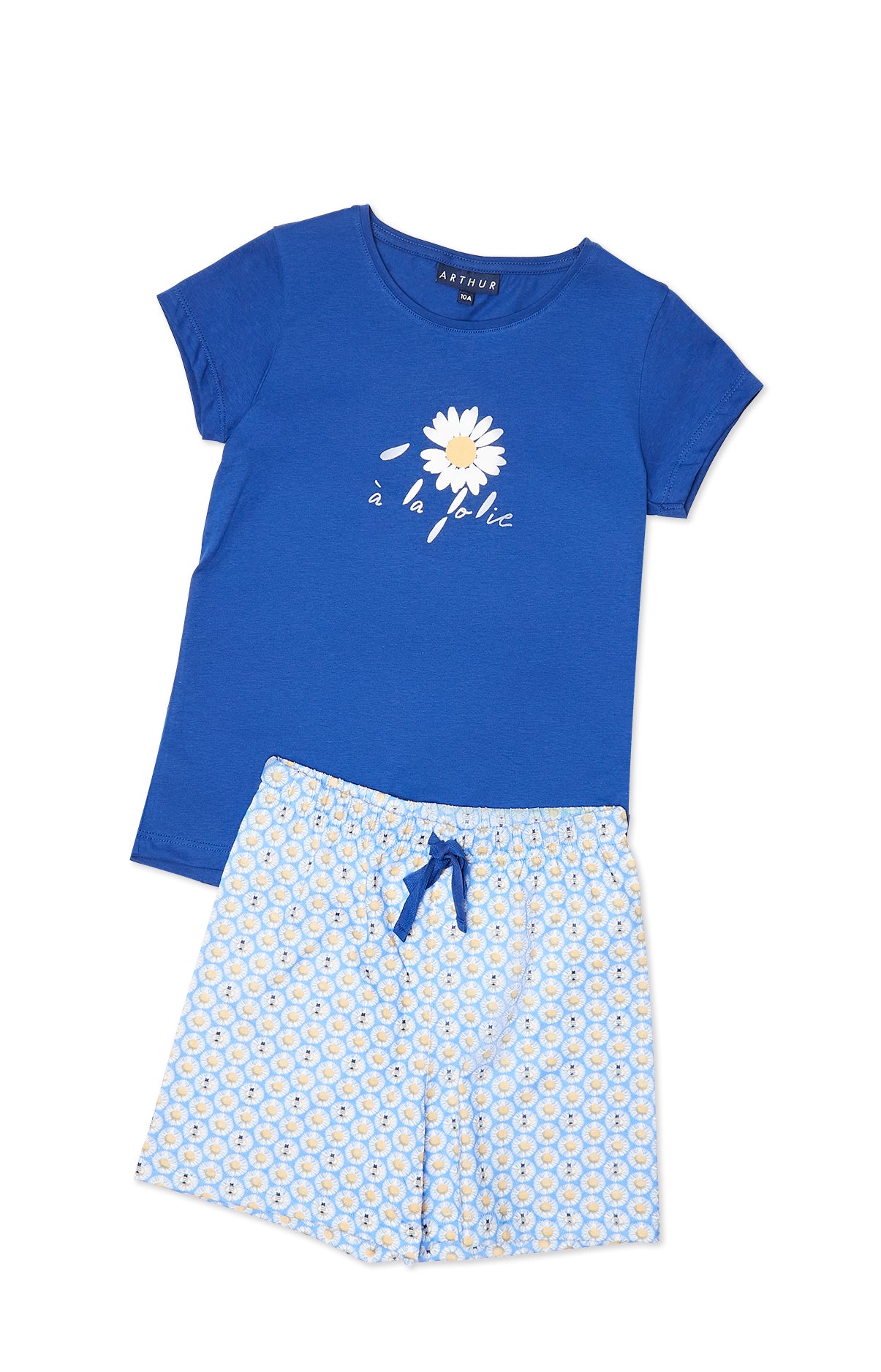 Pyjama court Enfant Paquerette Bleu 3