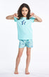 Pyjama court Enfant Tortue Bleu 1