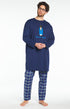 Chemise de nuit Maxi Tee-shirt Homme Tenue de Soirée Marine 1