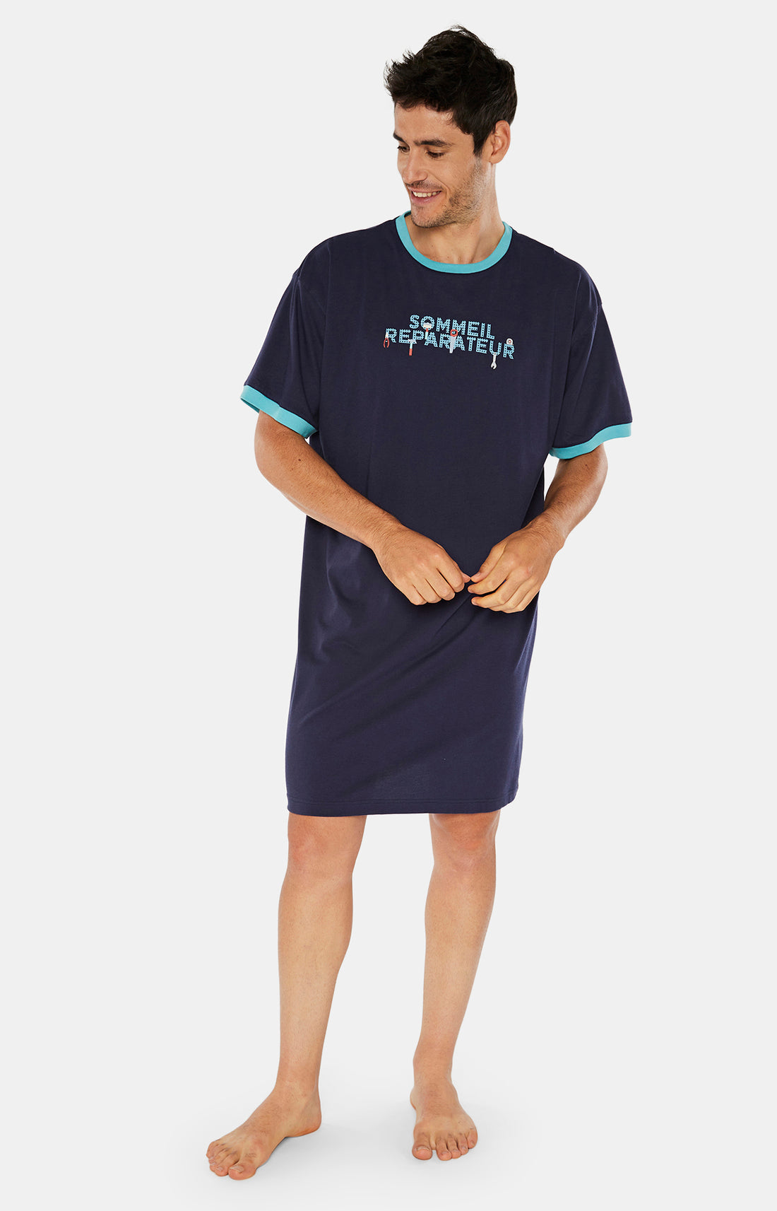 Maxi Tee-shirt Homme Bricolage Marine 1
