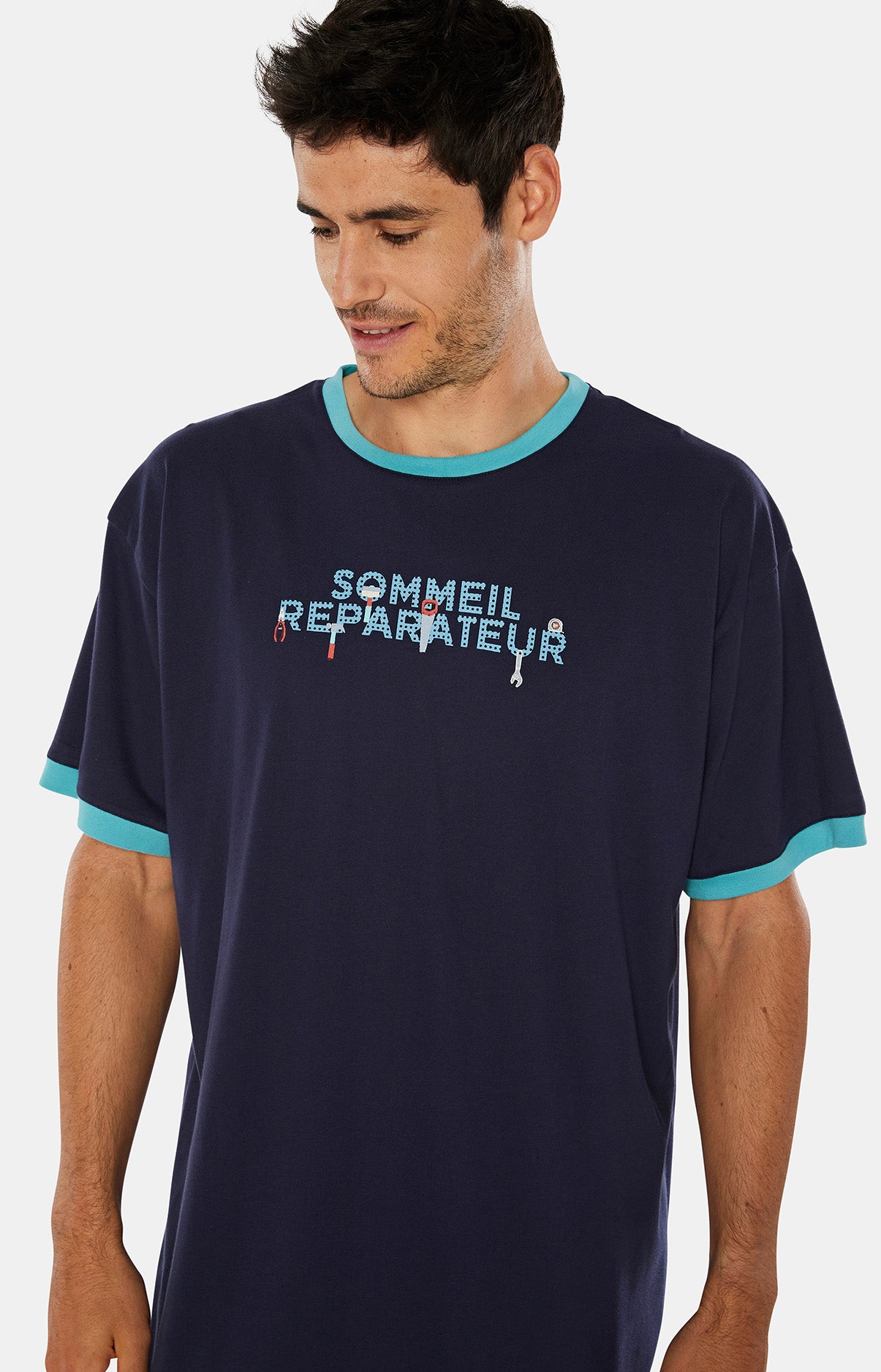 Maxi Tee-shirt Homme Bricolage Marine 4