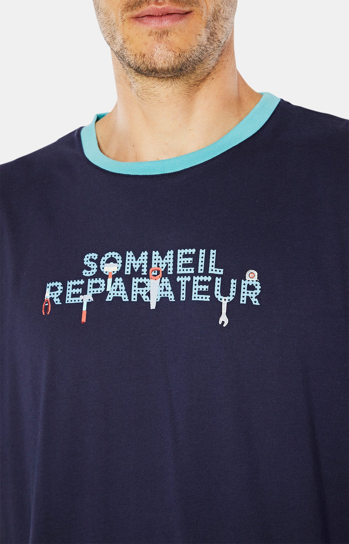 Maxi Tee-shirt Homme Bricolage Marine 5