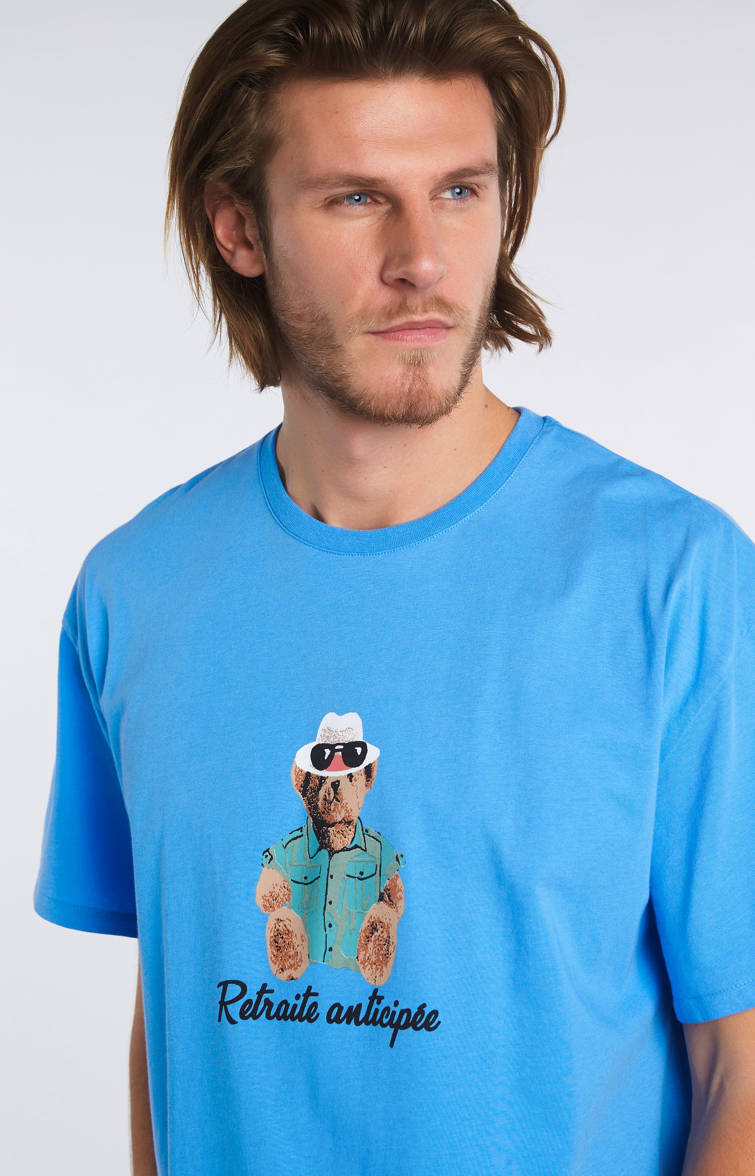 Chemise de nuit Maxi Tee-shirt Homme Teddy Bleu 5