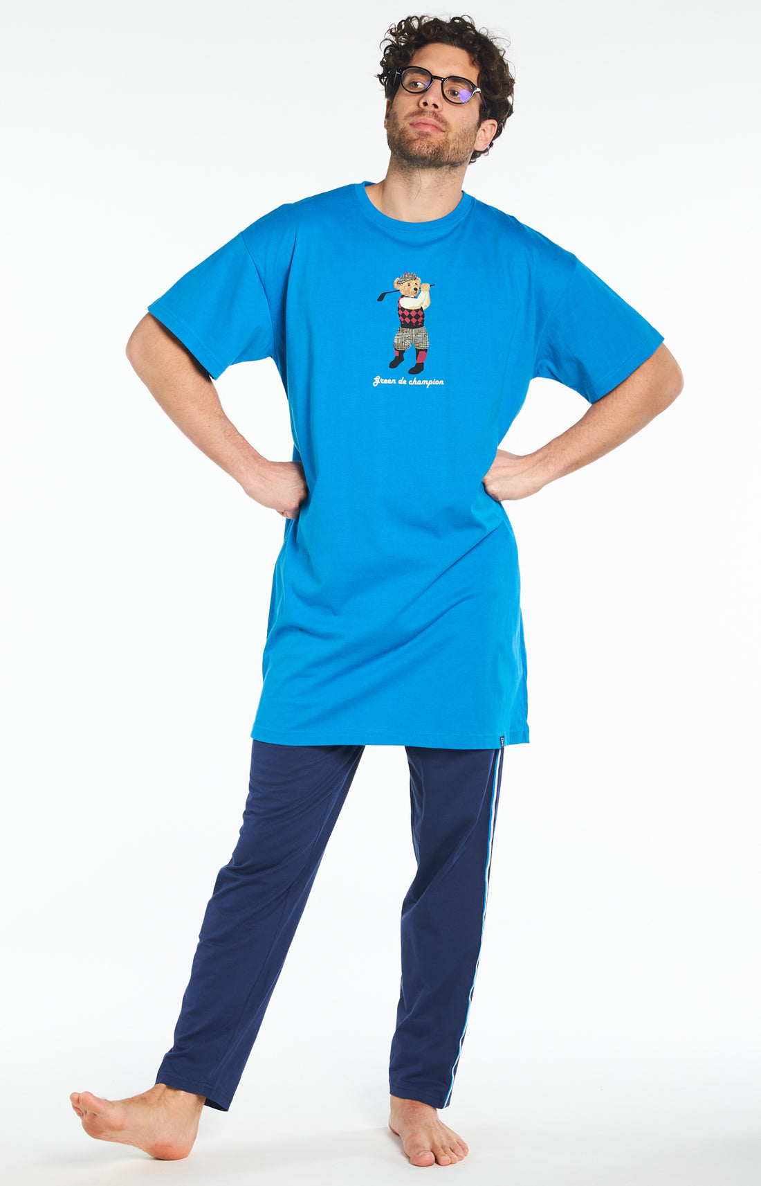 Chemise de nuit Maxi Tee-shirt Homme Green de Champion Bleu 1
