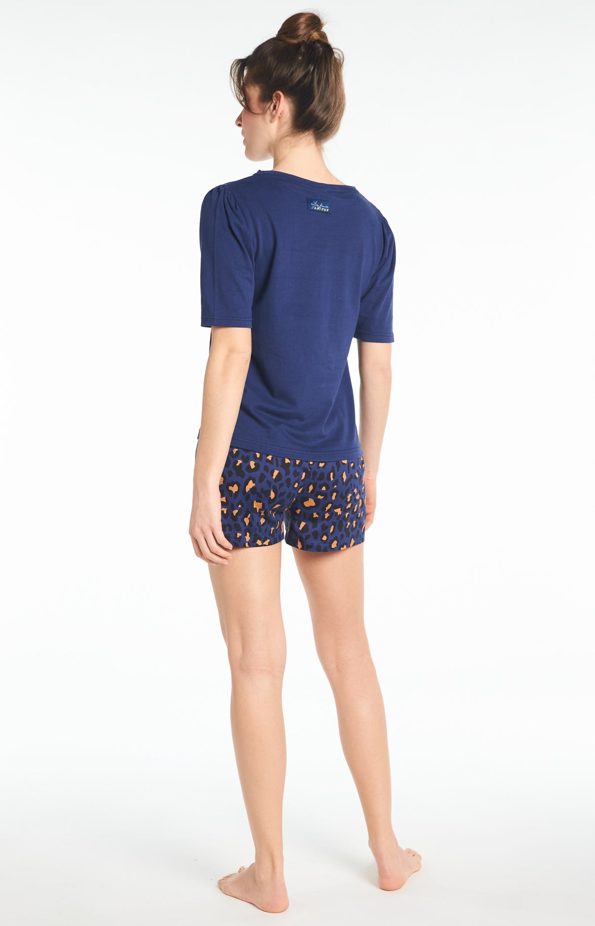 Tee-shirt Femme Uni Marine 12