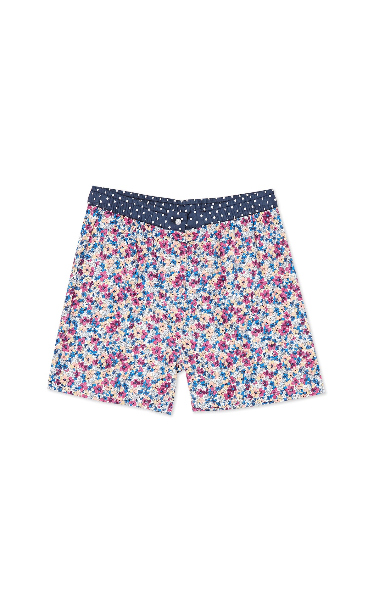Short Femme Fleur Violet et Bordeaux 3