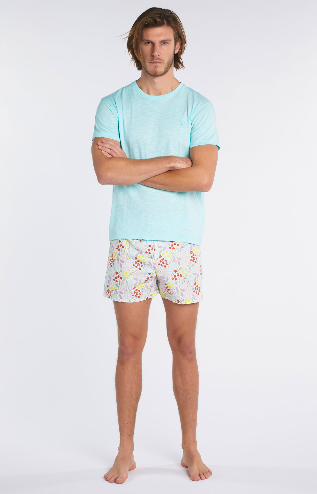 Tee-shirt Homme uni Bleu 34