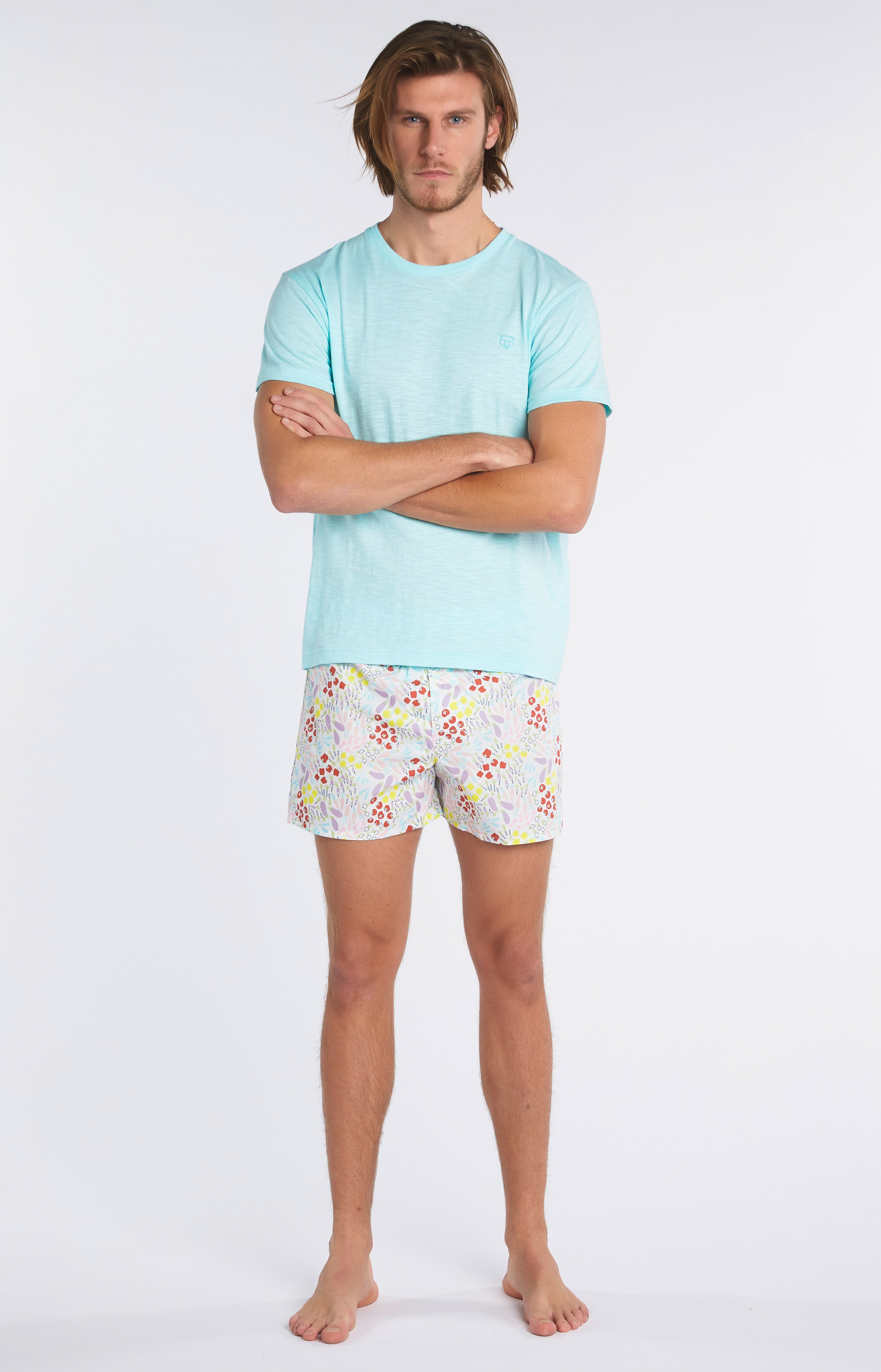 Tee-shirt Homme uni Bleu 34
