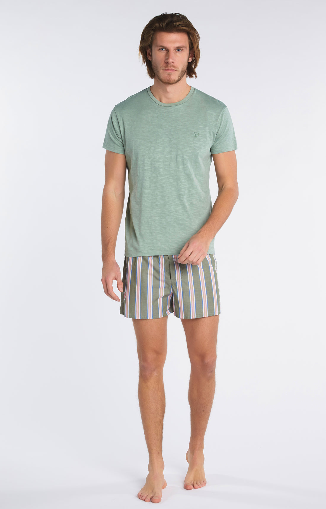 Tee-shirt Homme uni Vert 40