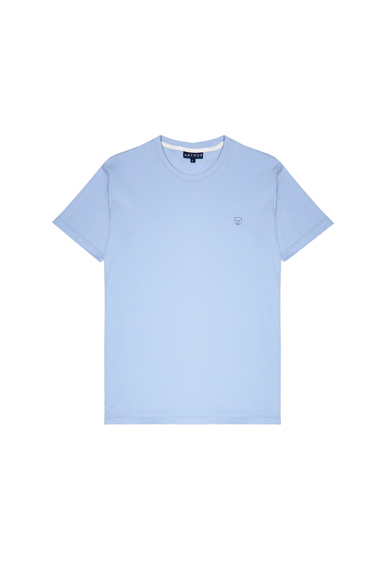 Tee-shirt Homme manches courtes uni Bleu 3