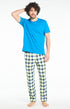Tee-shirt Homme Uni Bleu 13