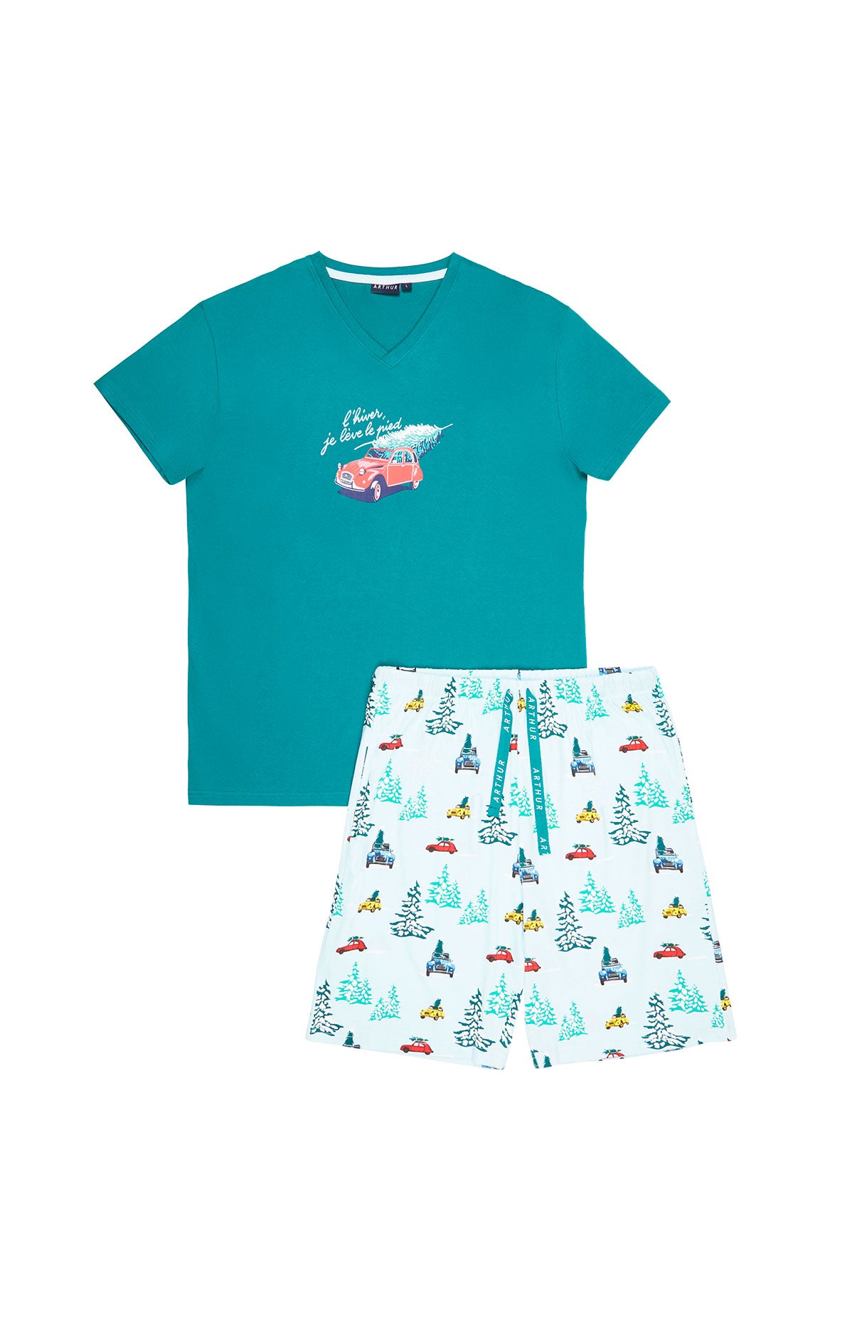 Pyjashort Homme 2CV Bleu 8