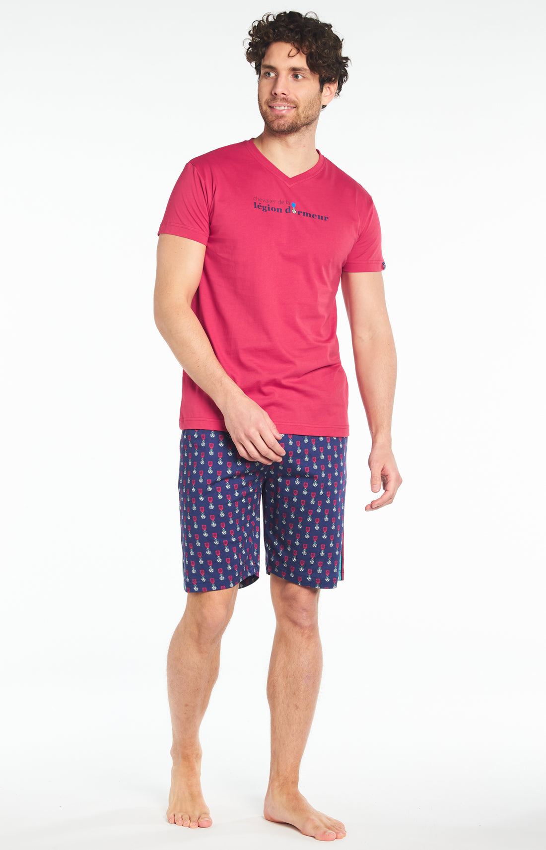 Pyjashort Homme Légion Dormeur Marine 2