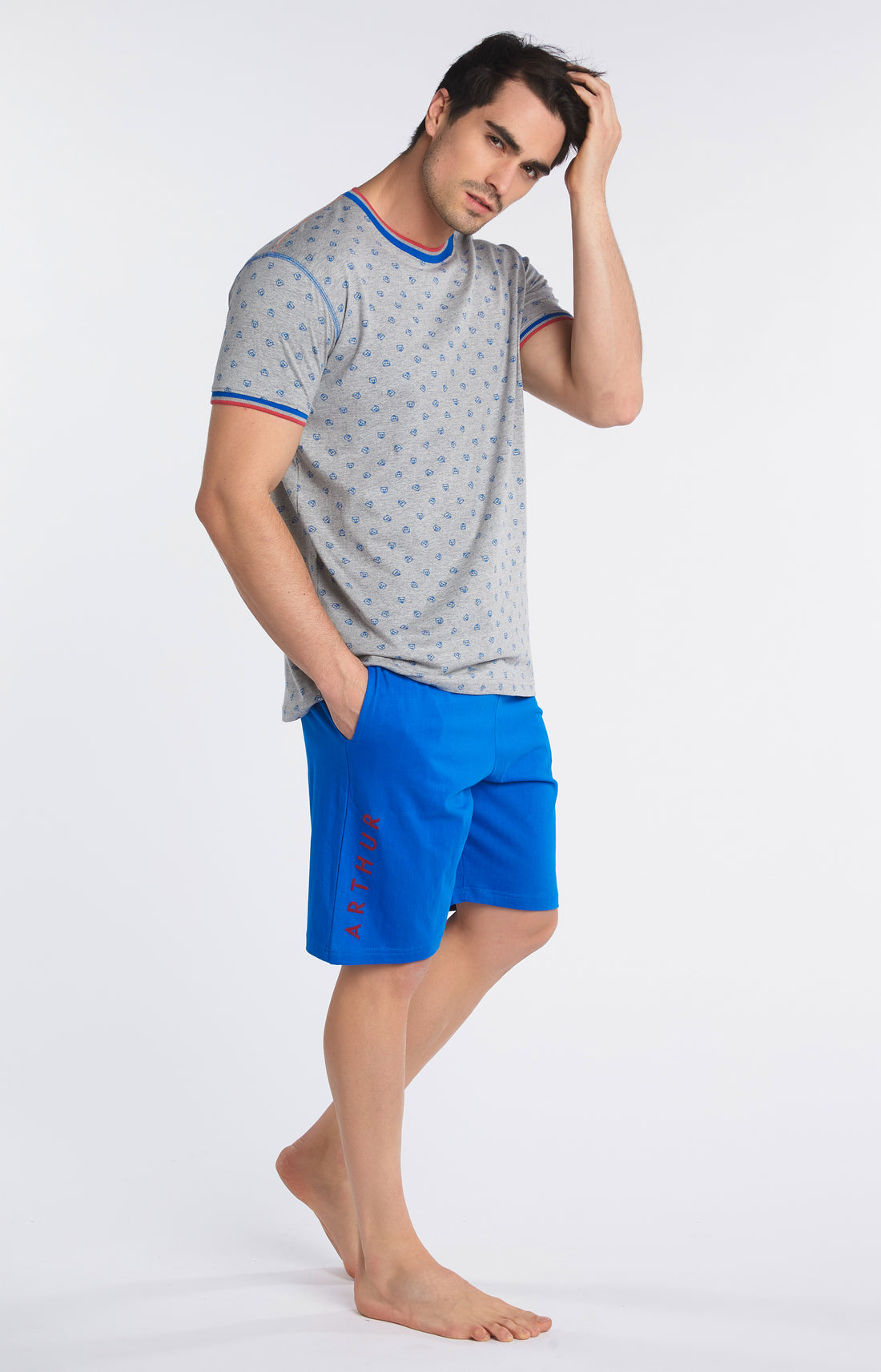 Pyjashort Homme Bleu 1
