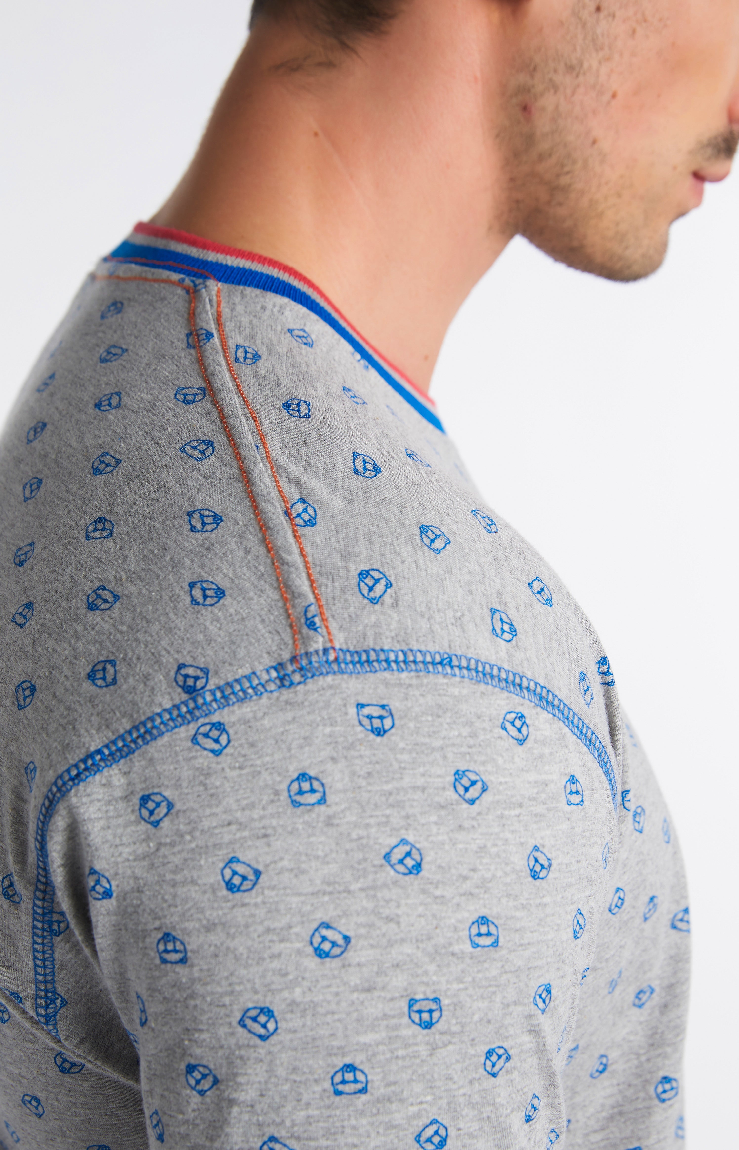 Pyjashort Homme Bleu 4